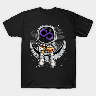 Astronaut Fastfood Polygon Matic Coin To The Moon Crypto Token Cryptocurrency Wallet Birthday Gift For Men Women Kids T-Shirt